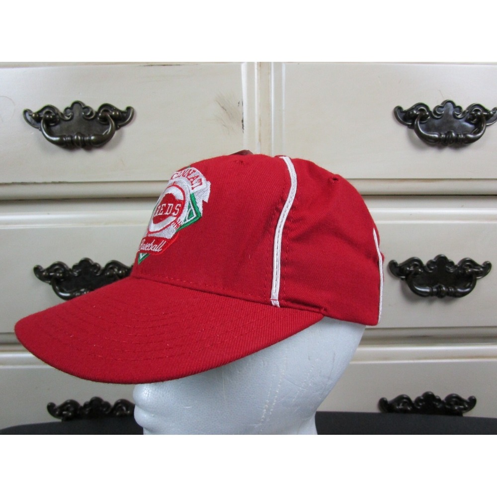 Vintage 1990's Cincinnati Reds NWT The Game Pinstripe Snapback Hat Cap Deadstock - Picture 7 of 11
